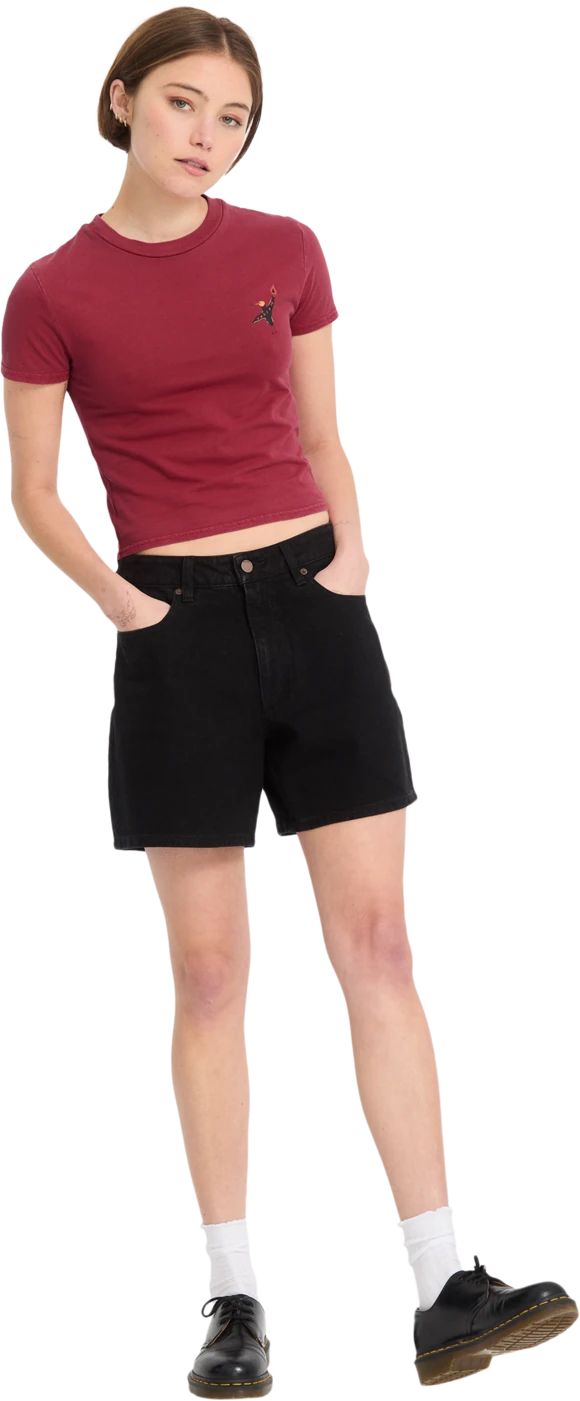 Volcom MOOVE ON camiseta manga corta mujer detail 5 | Deep Red