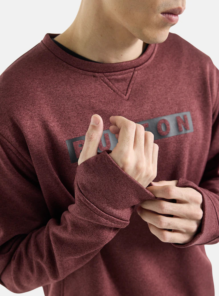 Burton Oak Pullover Crewneck Almandine Heather Sweatshirt