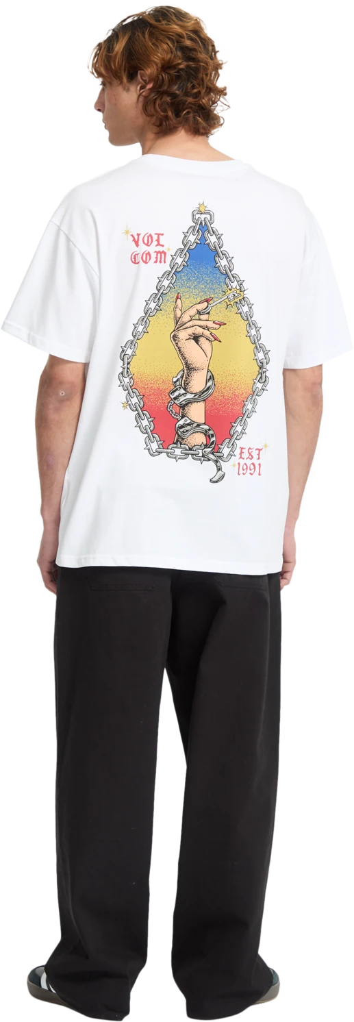 Volcom Fa Daniel Shepard Unlocked camiseta manga corta hombre detail 3 | WHITE