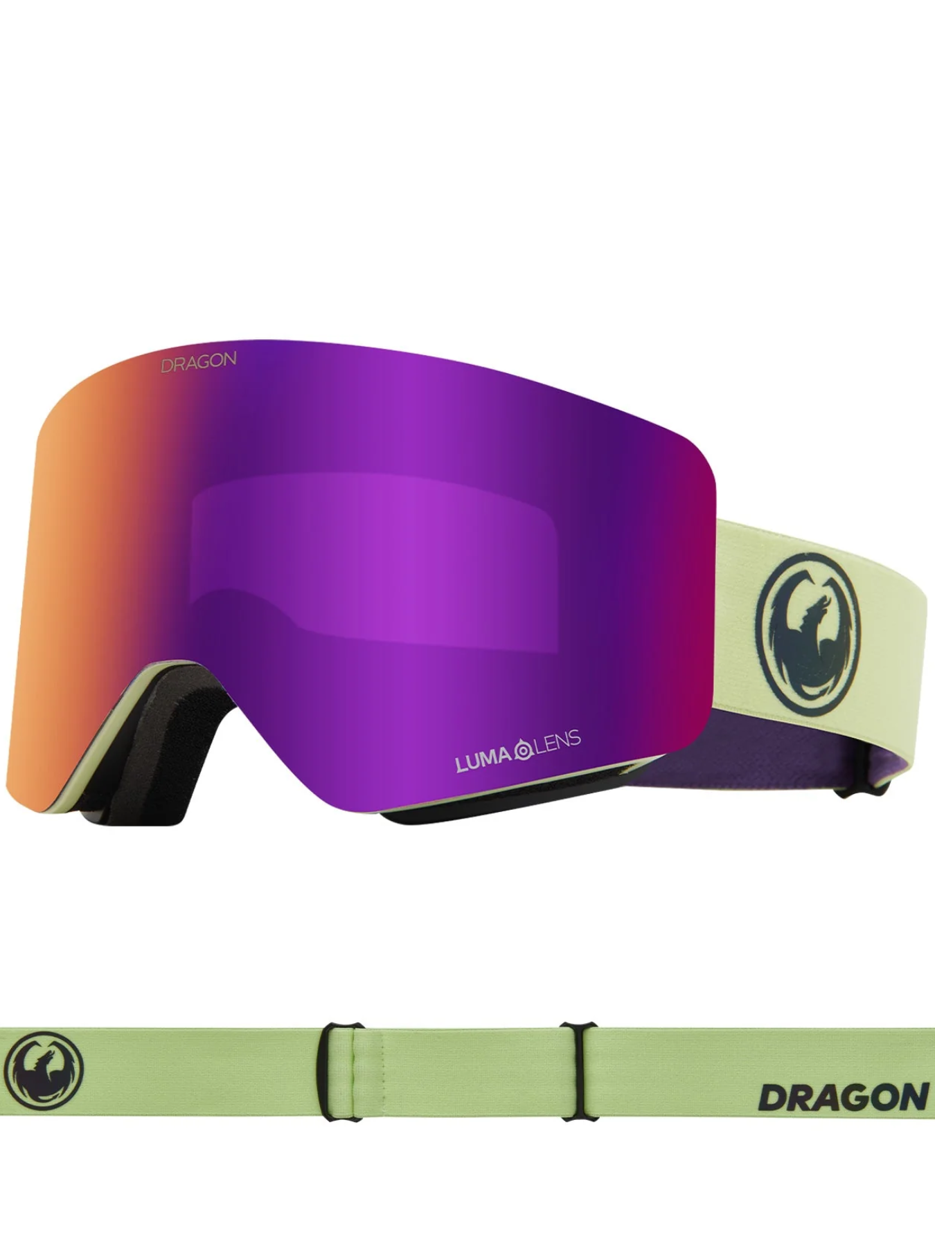 Óculos de neve Dragon R1 OTG - Matcha Lumalens roxo ionizado e lente Lumalens Midnight | Collection_Zalando | Dragon | snowboard goggles | Snowboard Shop | surfdevils.com