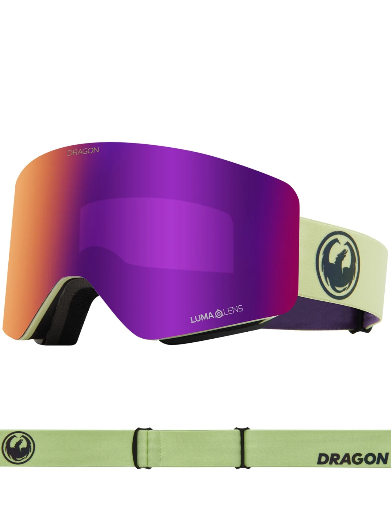Lunettes de neige Dragon R1 OTG - Verres Matcha Lumalens Purple Ionized et Lumalens Midnight