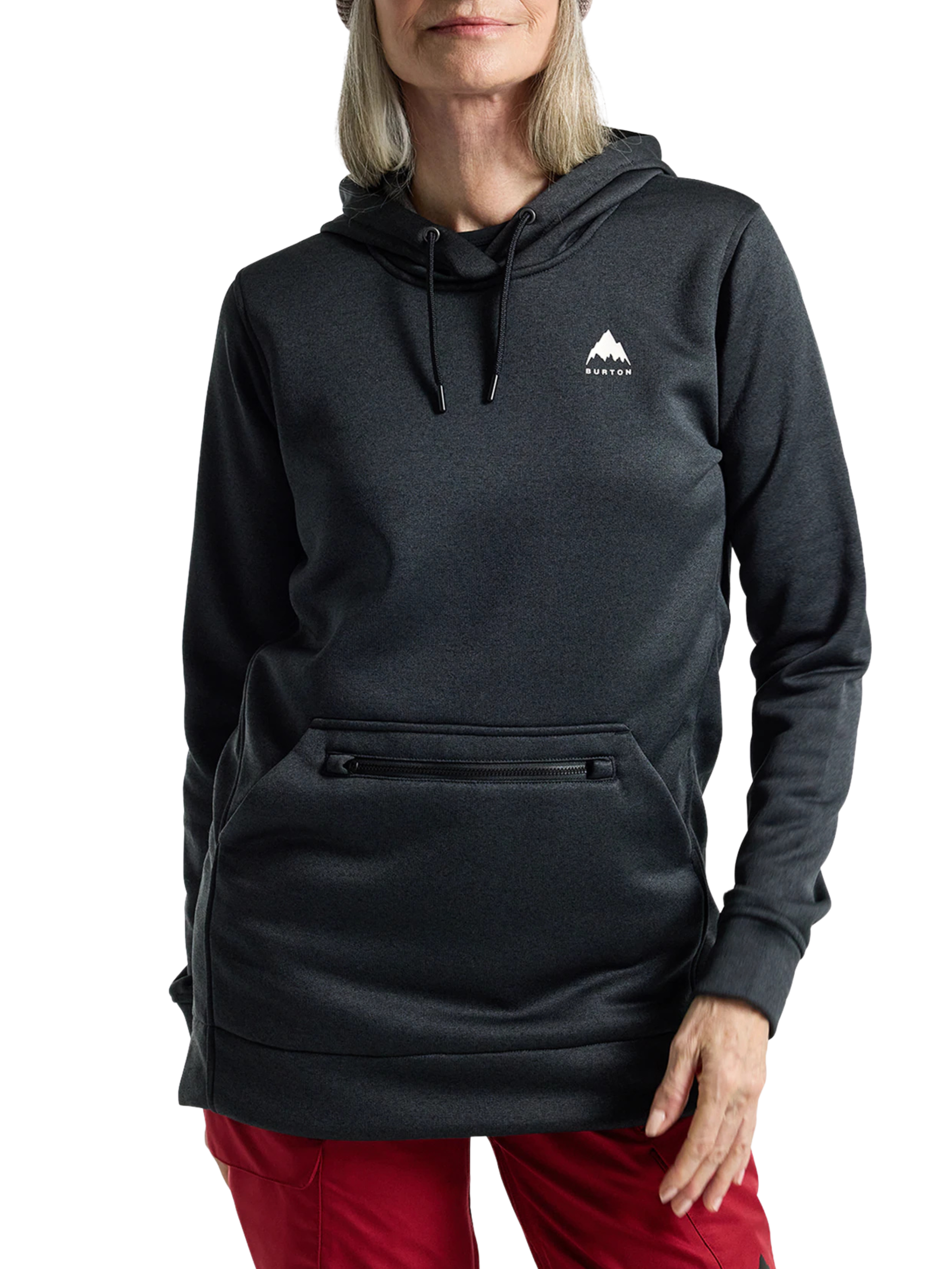 Sudadera larga Burton Oak Long Pullover Hoodie para mujer | True Black Heather