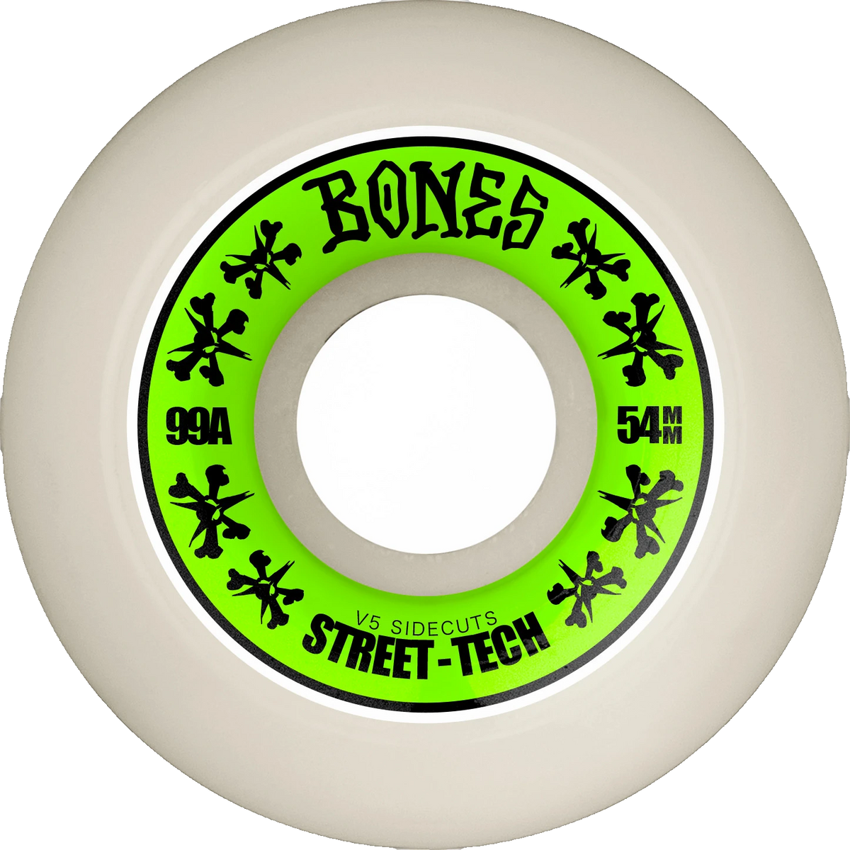 Bones Wheels STF V5 Sidecut 54mm White 99a ruedas del monopatín | White