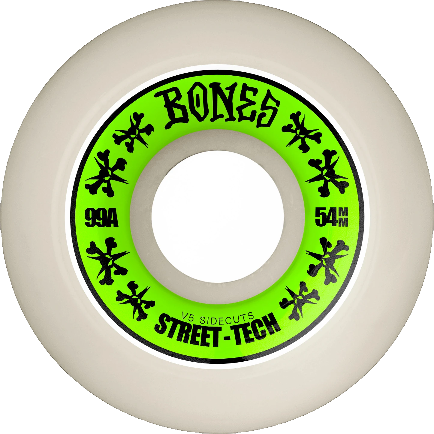 Bones Wheels STF V5 Sidecut 54mm White 99a wheels | White