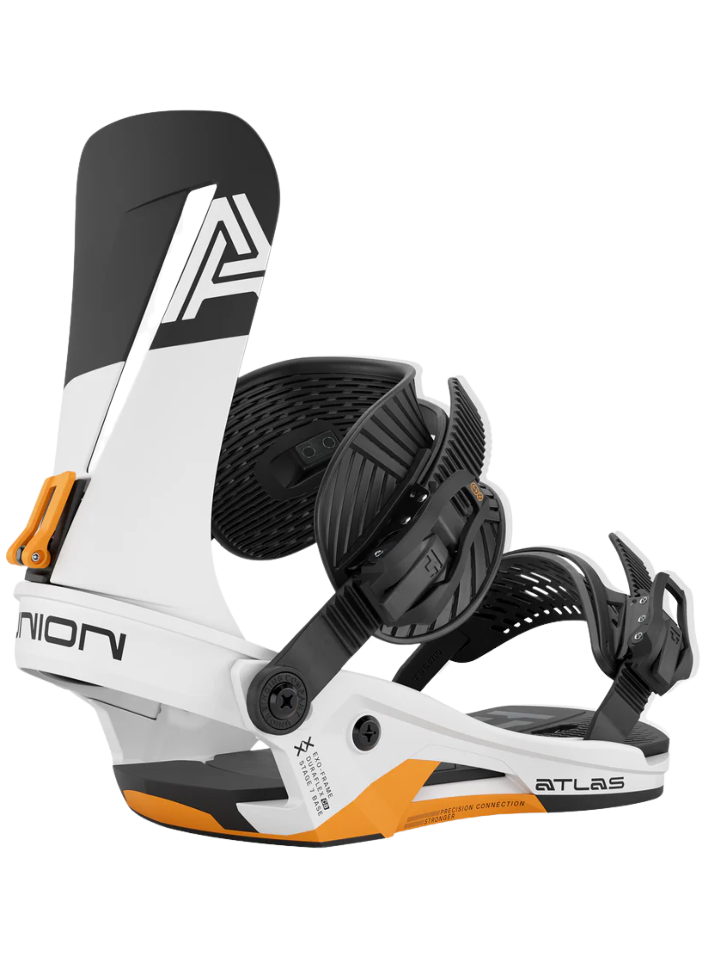 Union Atlas Men’s Snowboard Binding – White/Orange