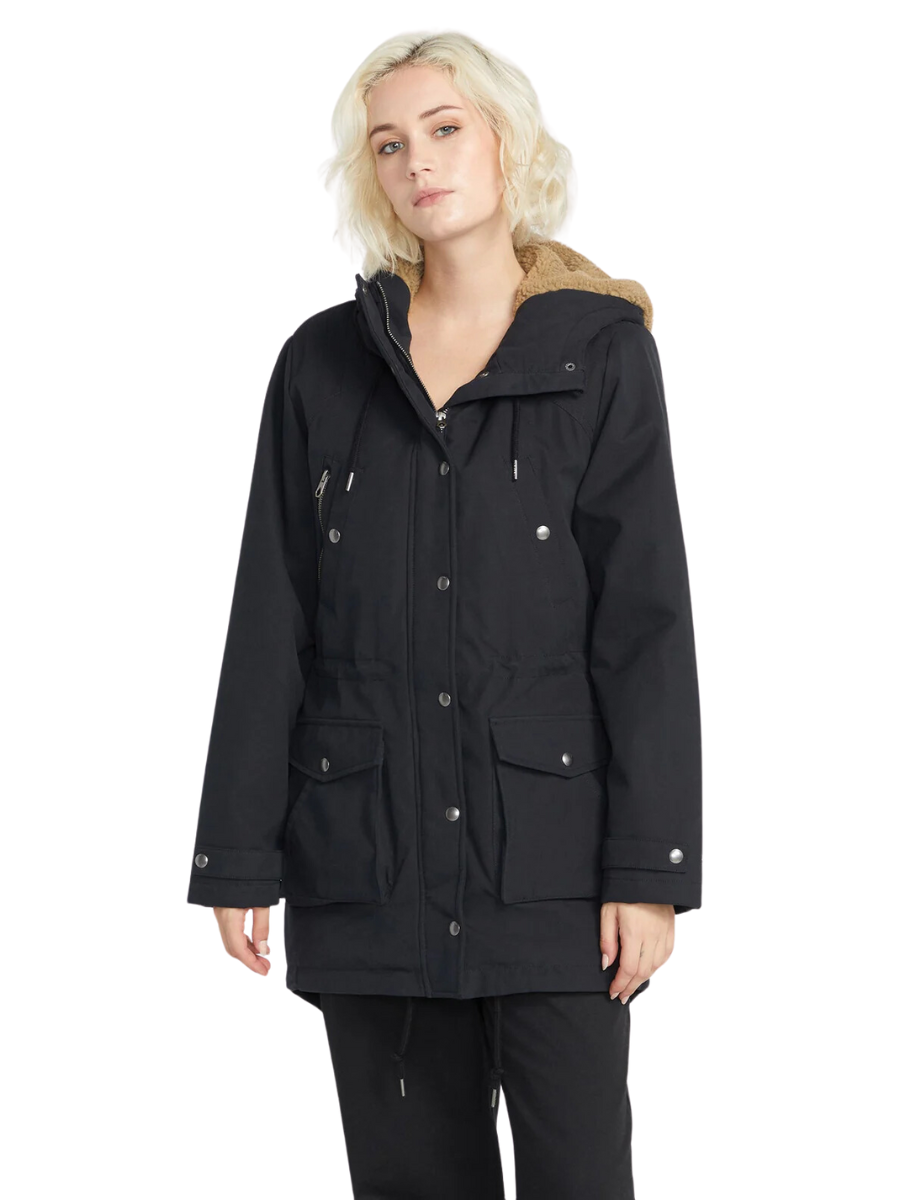 Volcom Walk On By 5k Parka Women's Jacket - Black | Collection_Zalando | Volcom Shop | Women's jackets | surfdevils.com