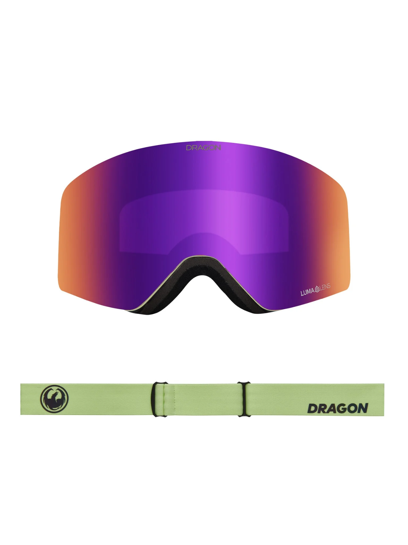 Óculos de neve Dragon R1 OTG - Matcha Lumalens roxo ionizado e lente Lumalens Midnight