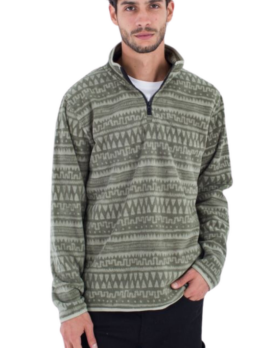 Sudaderas de snowboard | Forro Polar con cremallera 1/4 - Hurley Mesa windchill - Malverde