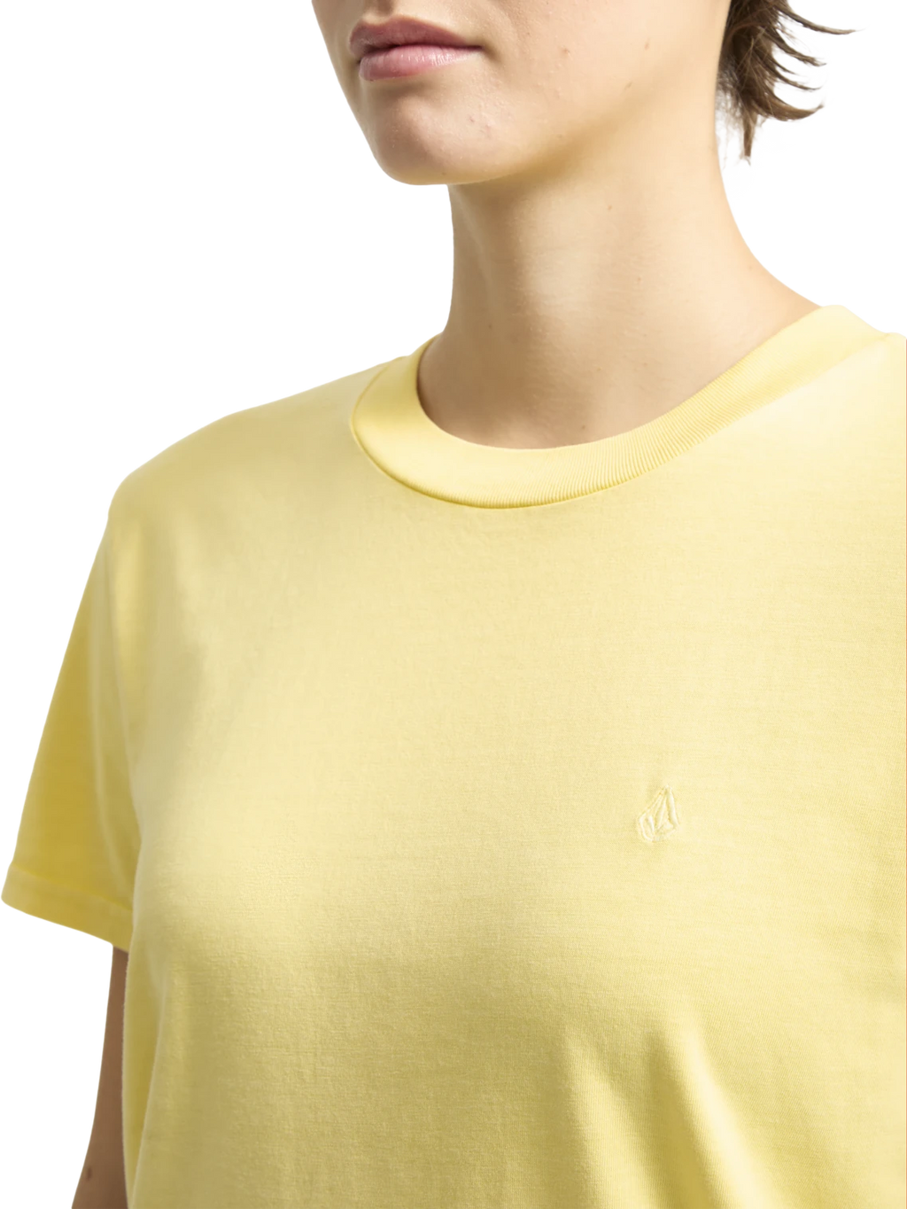 Volcom Solid Stone Emb camiseta manga corta mujer detail 2 | Dawn Yellow