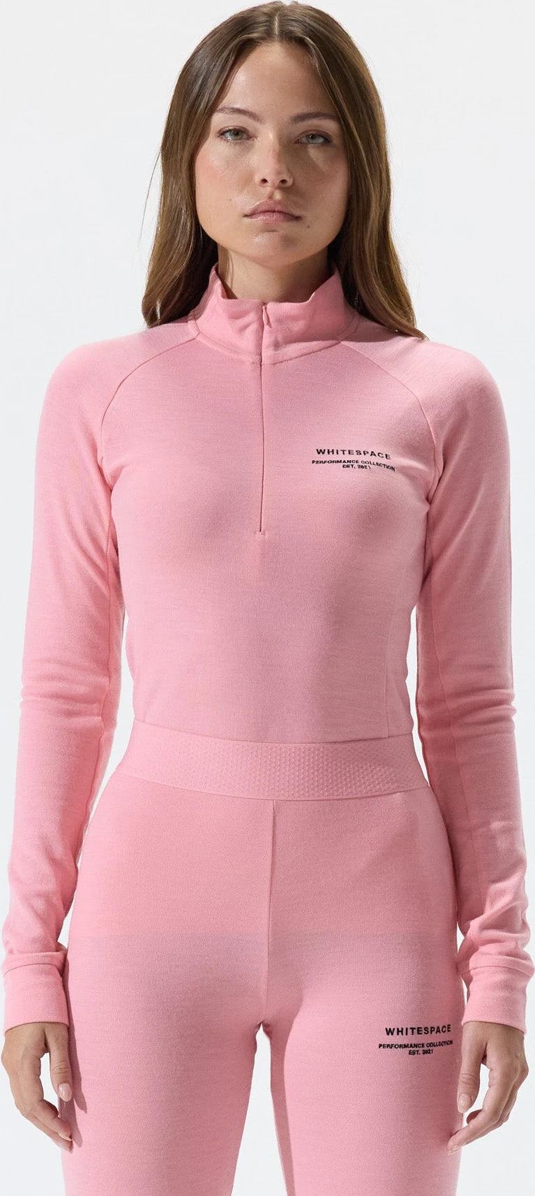 Whitespace MERINO MOCKNECK ropa interior térmica mujer | Pink Icing