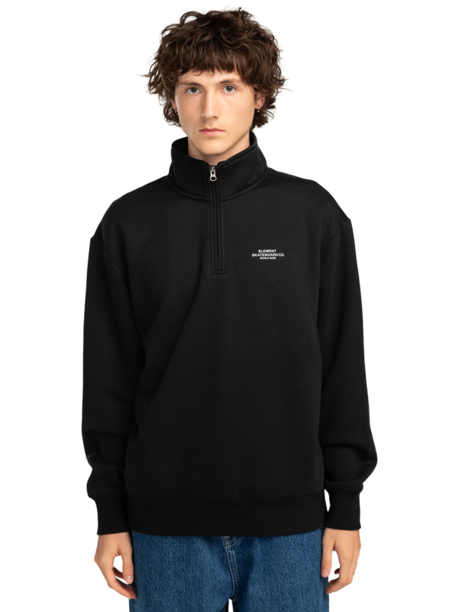 Element Cornell Skate Co Zip Sweatshirt - Flint Black