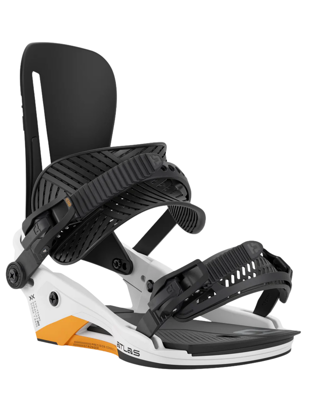 Union Atlas Men’s Snowboard Binding – White/Orange