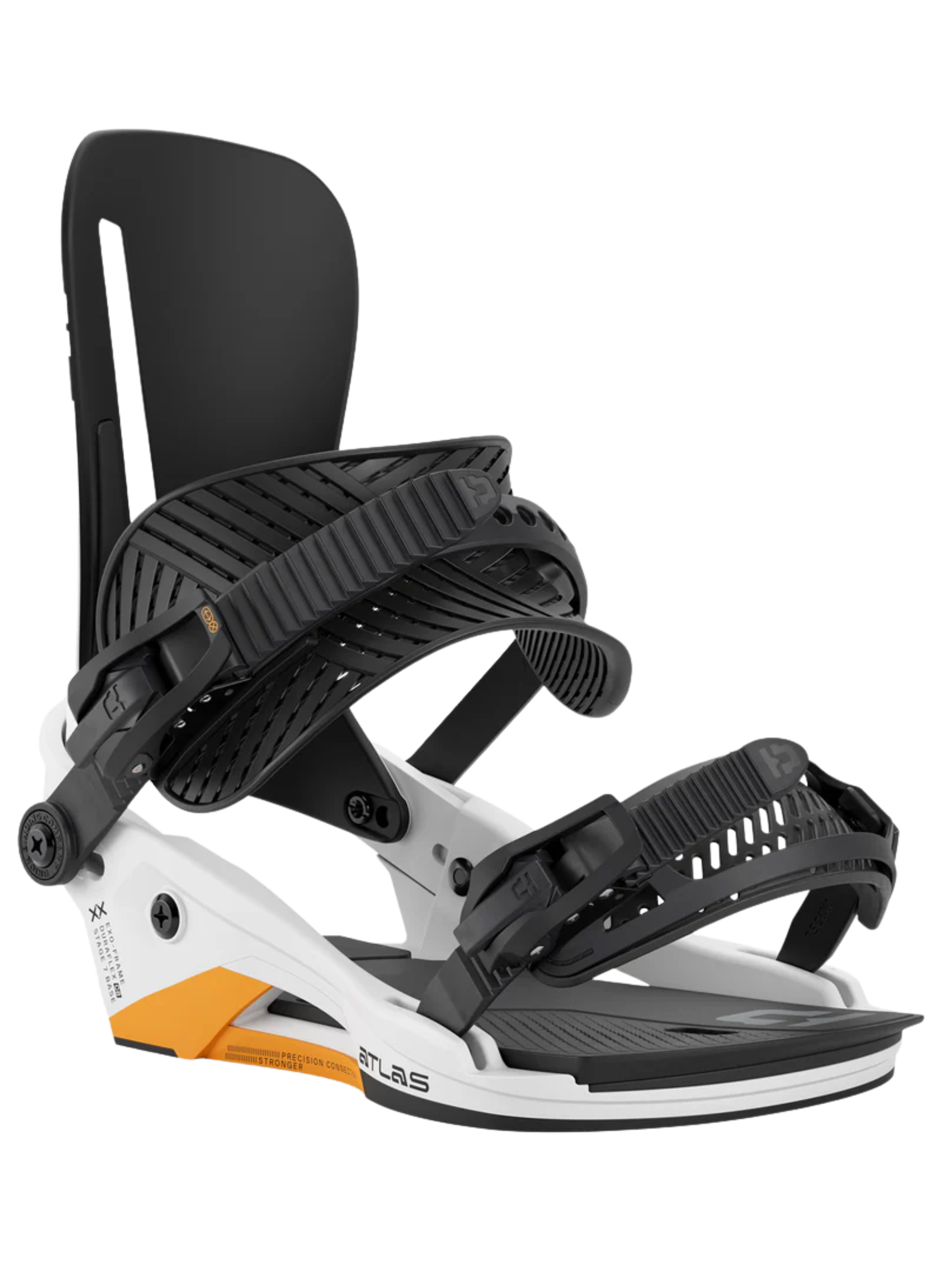 Union Atlas Men’s Snowboard Binding – White/Orange