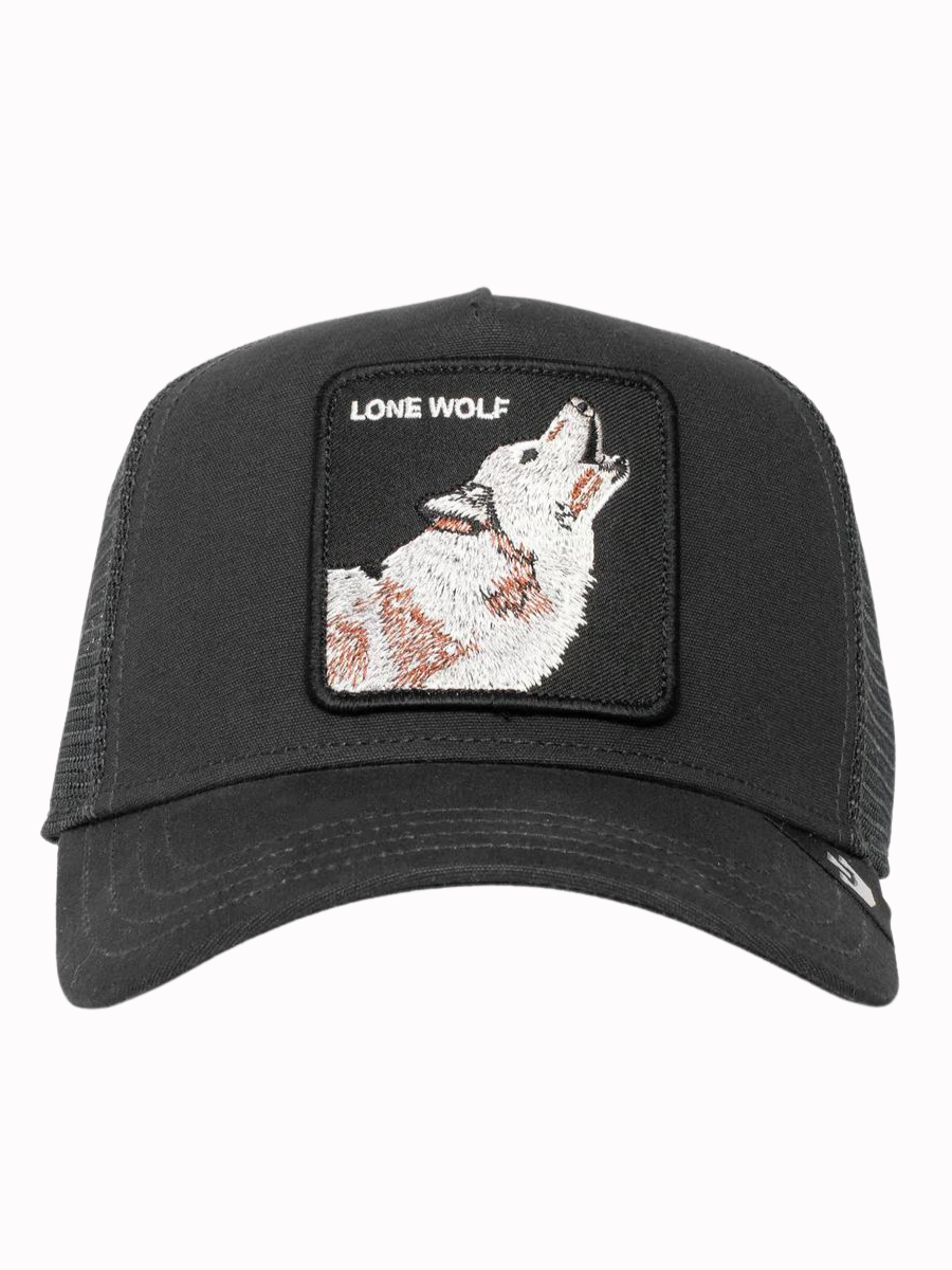 Cappellino da camionista The Lone Wolf di Goorin Bros - Nero