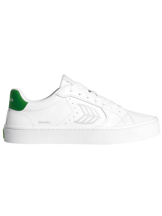 Best selling products | Cariuma Salvas Sneakers White Leather Ice logo Green