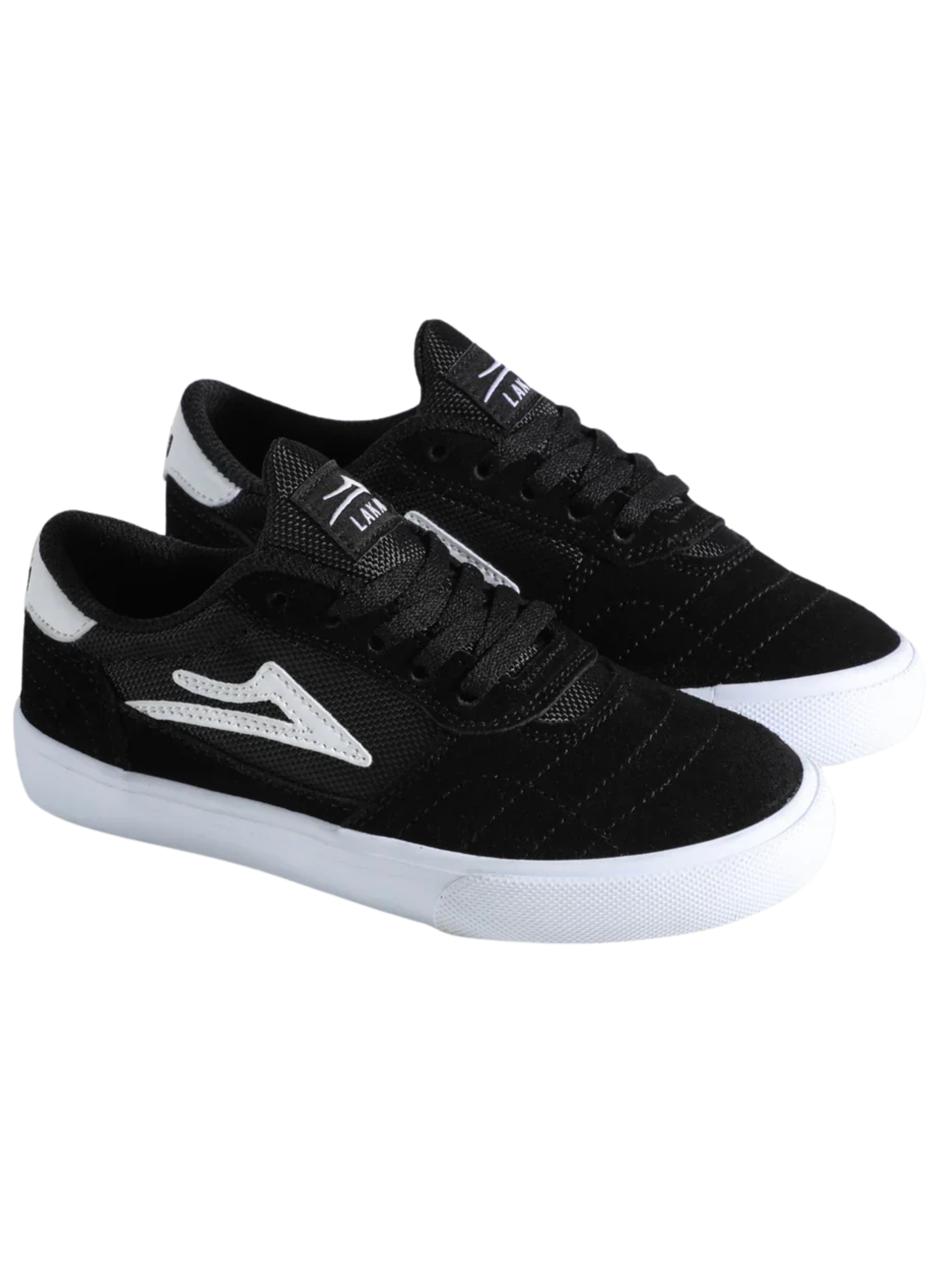 Zapatilla Lakai Cambridge Kids Black/White Suede