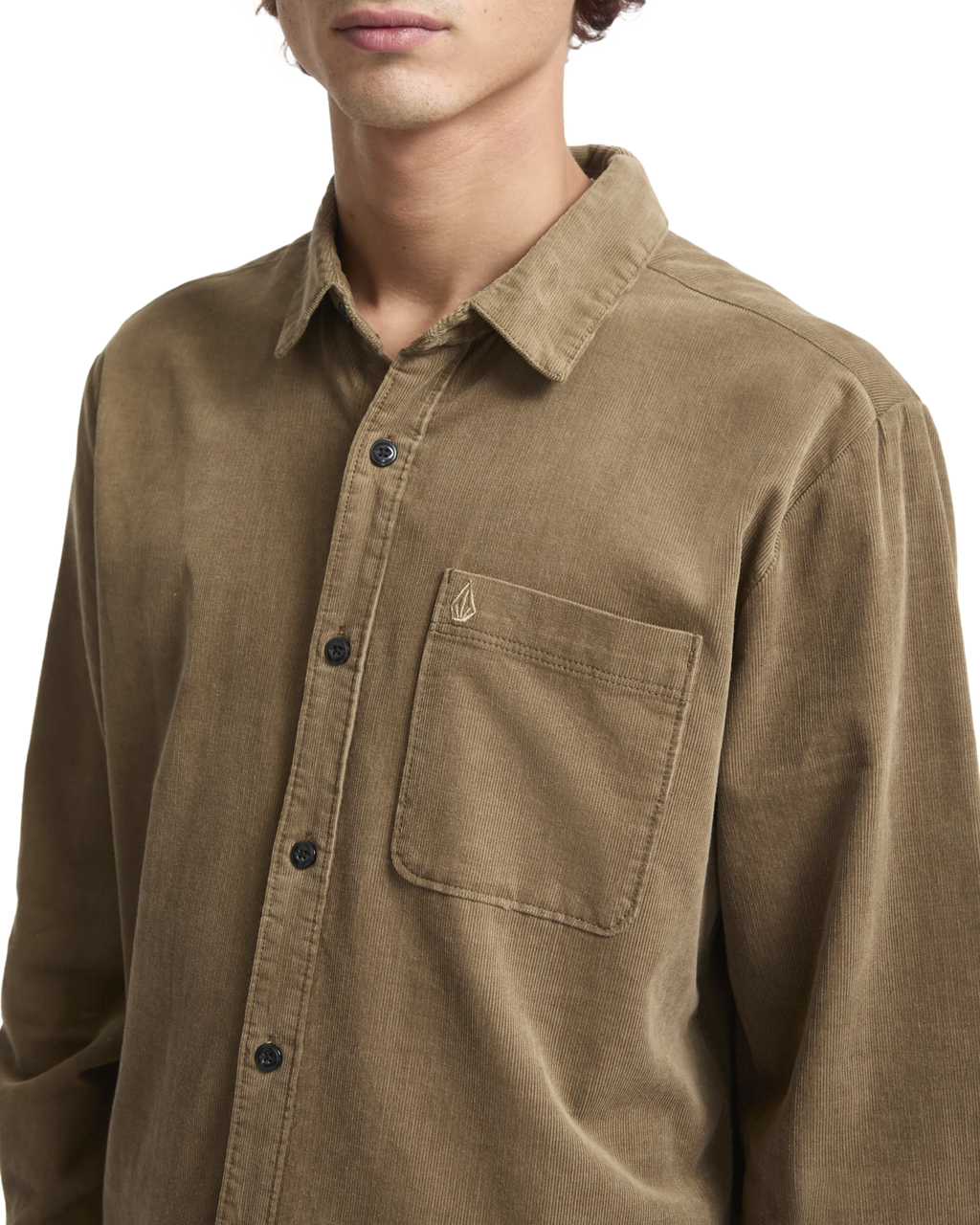 Volcom Zander Shirt camisa manga larga hombre detail 3 | Teak