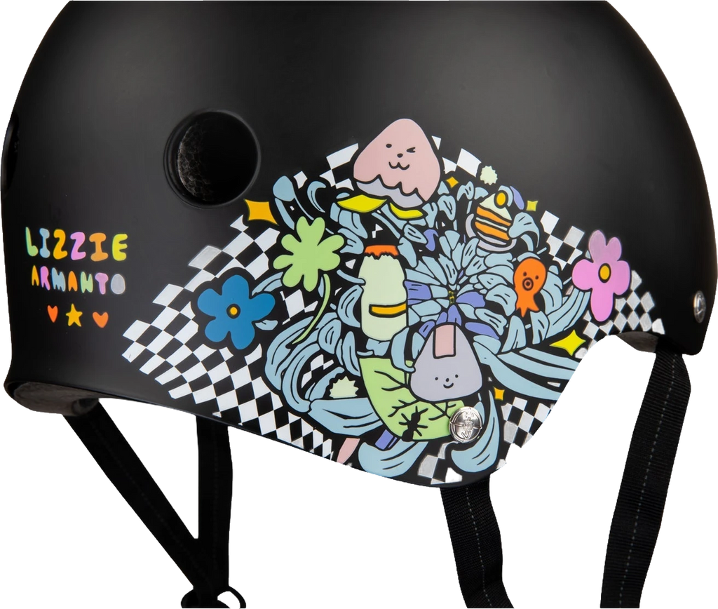 187 Killer Pads 187 Killer Pads Certified Helmet Lizzie Black/Floral cascos detail 2 | Black/Floral