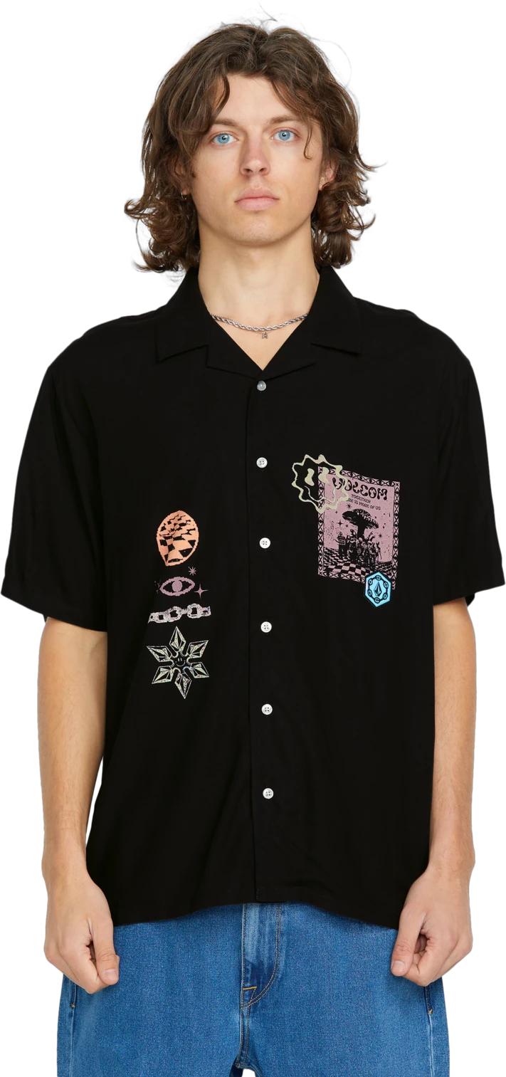 Volcom FA F Rygalski Woven SS camisas hombre | Black
