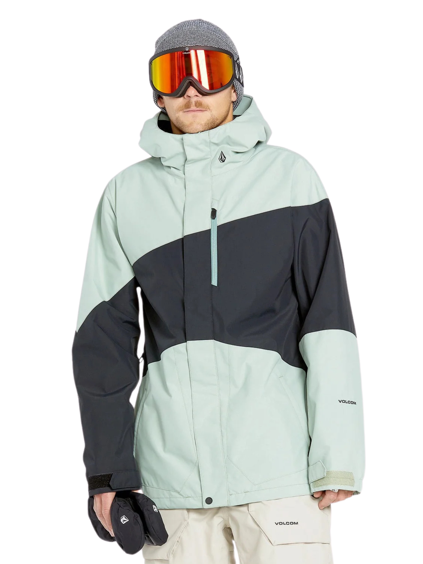 Giacca da snowboard isolata Volcom Primry - Agave