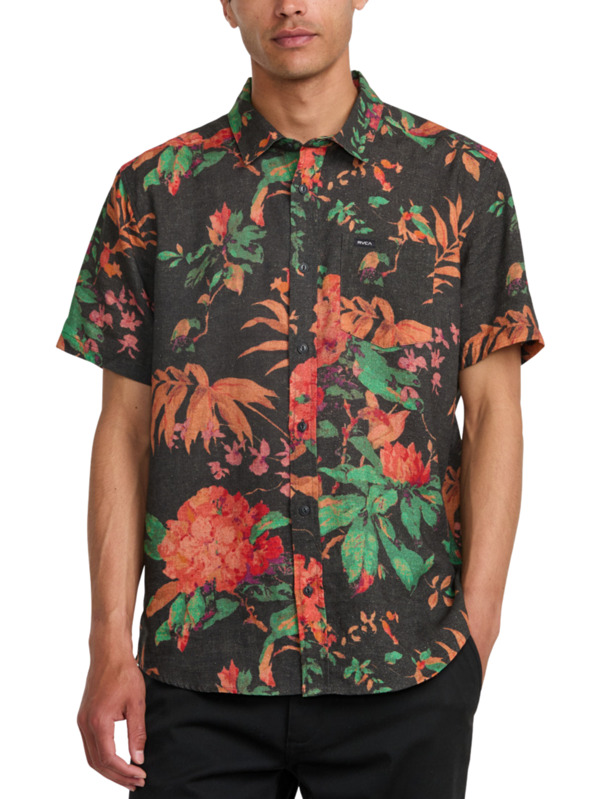 RVCA Tapestry Hemd Schwarz