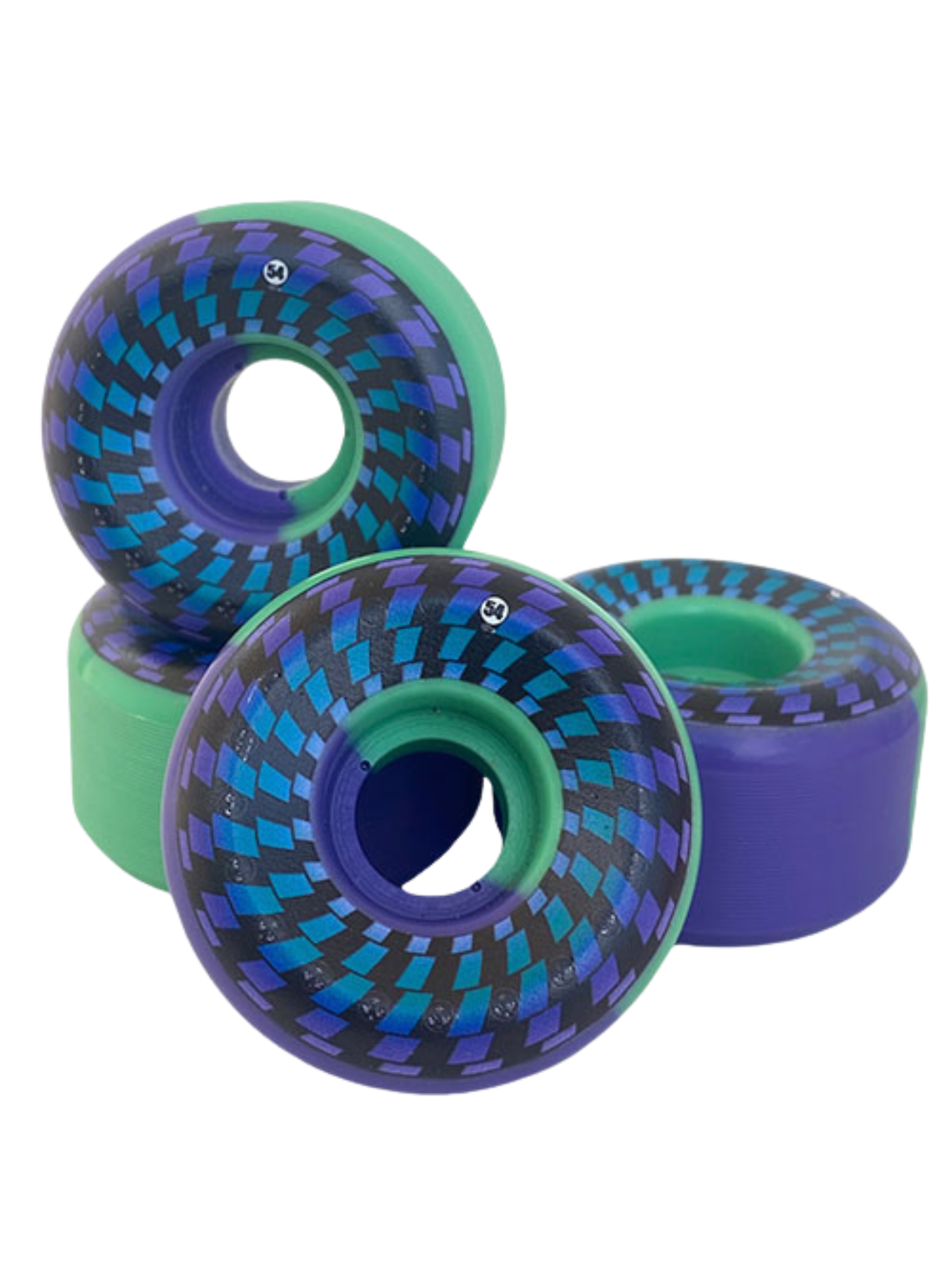 Todas as rodas de skate de dois tons de 54 mm One Squares