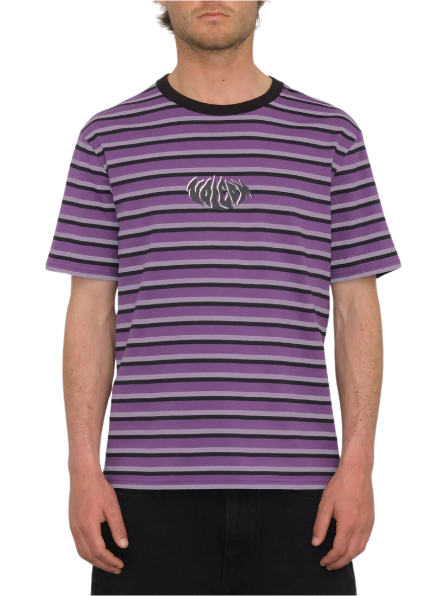 Volcom Rayeah Stripes T-shirt - Deep Purple | Collection_Zalando | Men's short sleeve t-shirts | Men's T-shirts | Volcom Shop | surfdevils.com