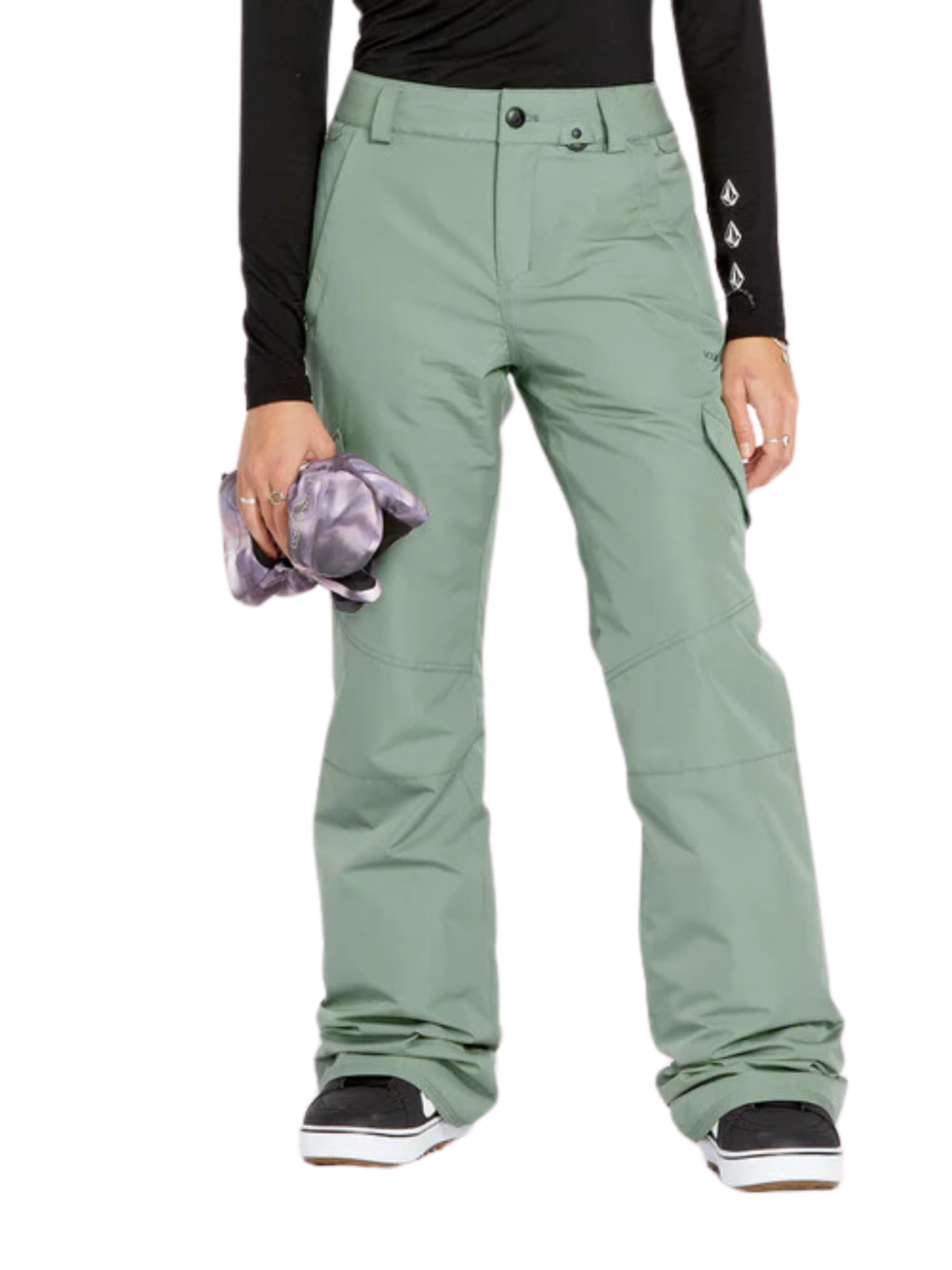 Pantalón de snowboard Mujer Volcom Bridger Insulated - Lichen Green | Best selling products | Pantalones de snowboard Mujer | Snowboard Shop | Volcom Shop | surfdevils.com