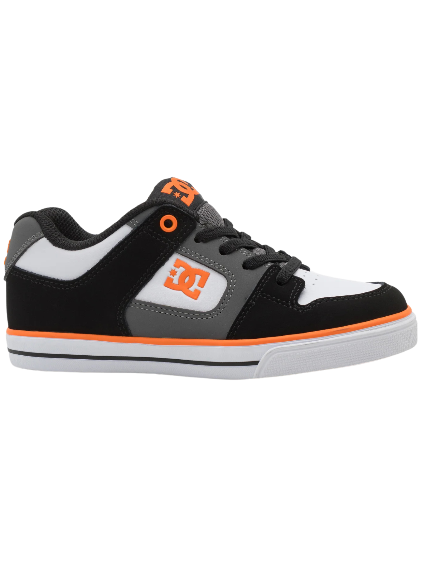 DC Shoes Pure Elastic children's sneakers - Black/White/Grey/Orange