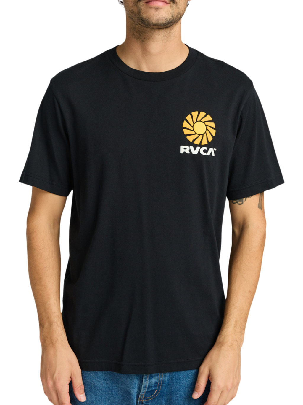 Camiseta Rvca Skateboards Sun Phase - Black
