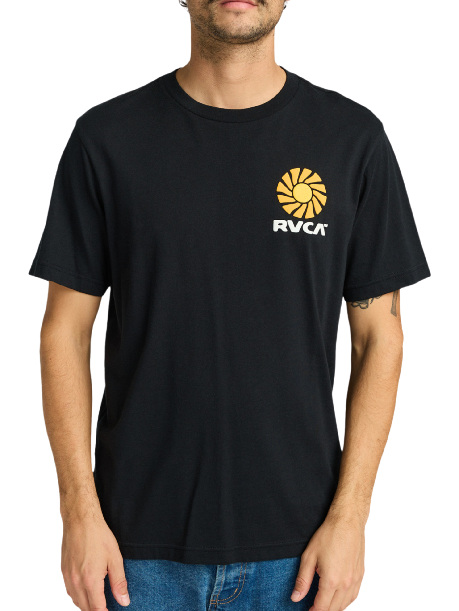 RVCA Skateboards Sun Phase T-Shirt Schwarz