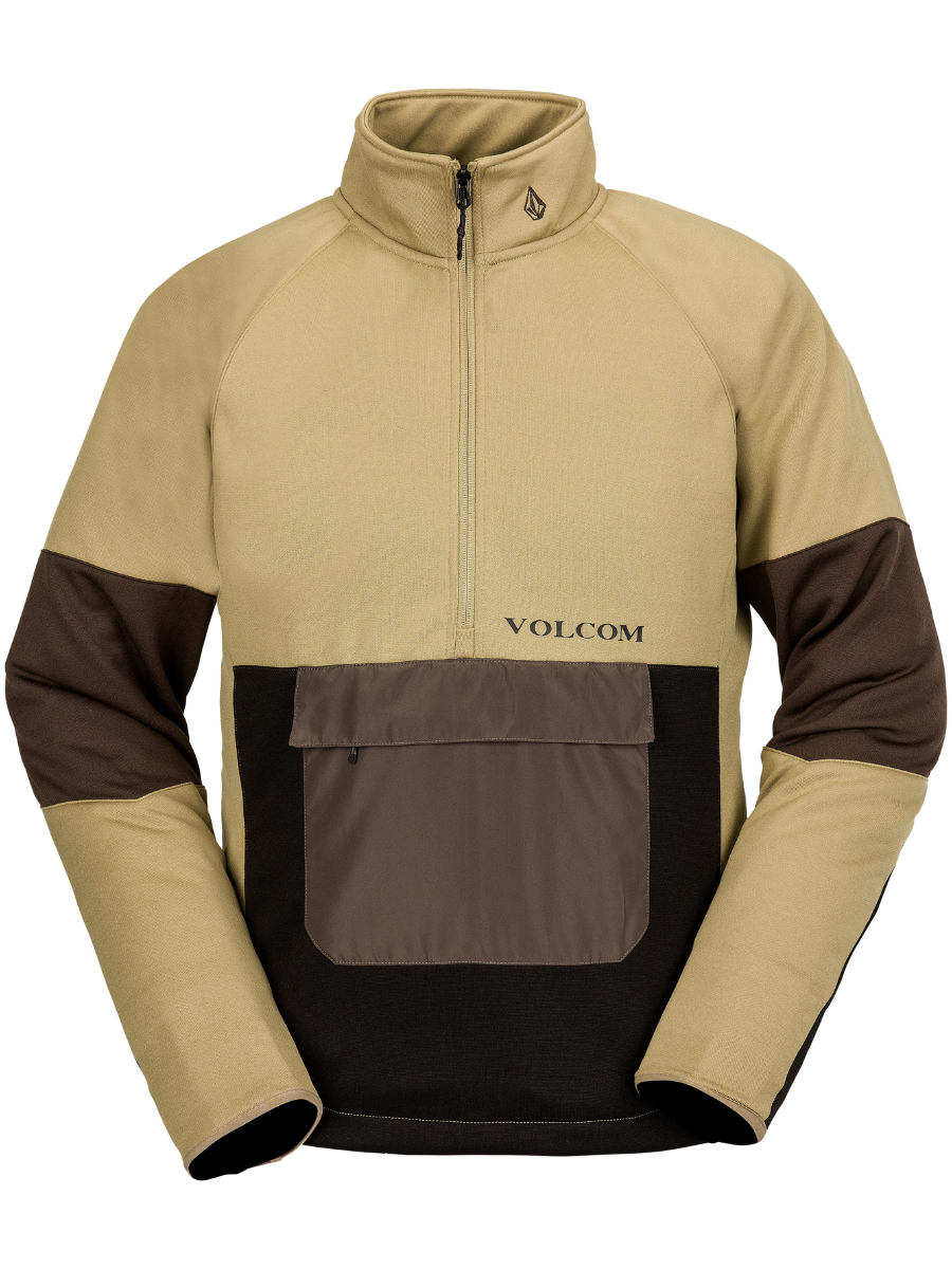 Felpa tecnica Volcom Tech Fleece Pullover - Khaki scuro