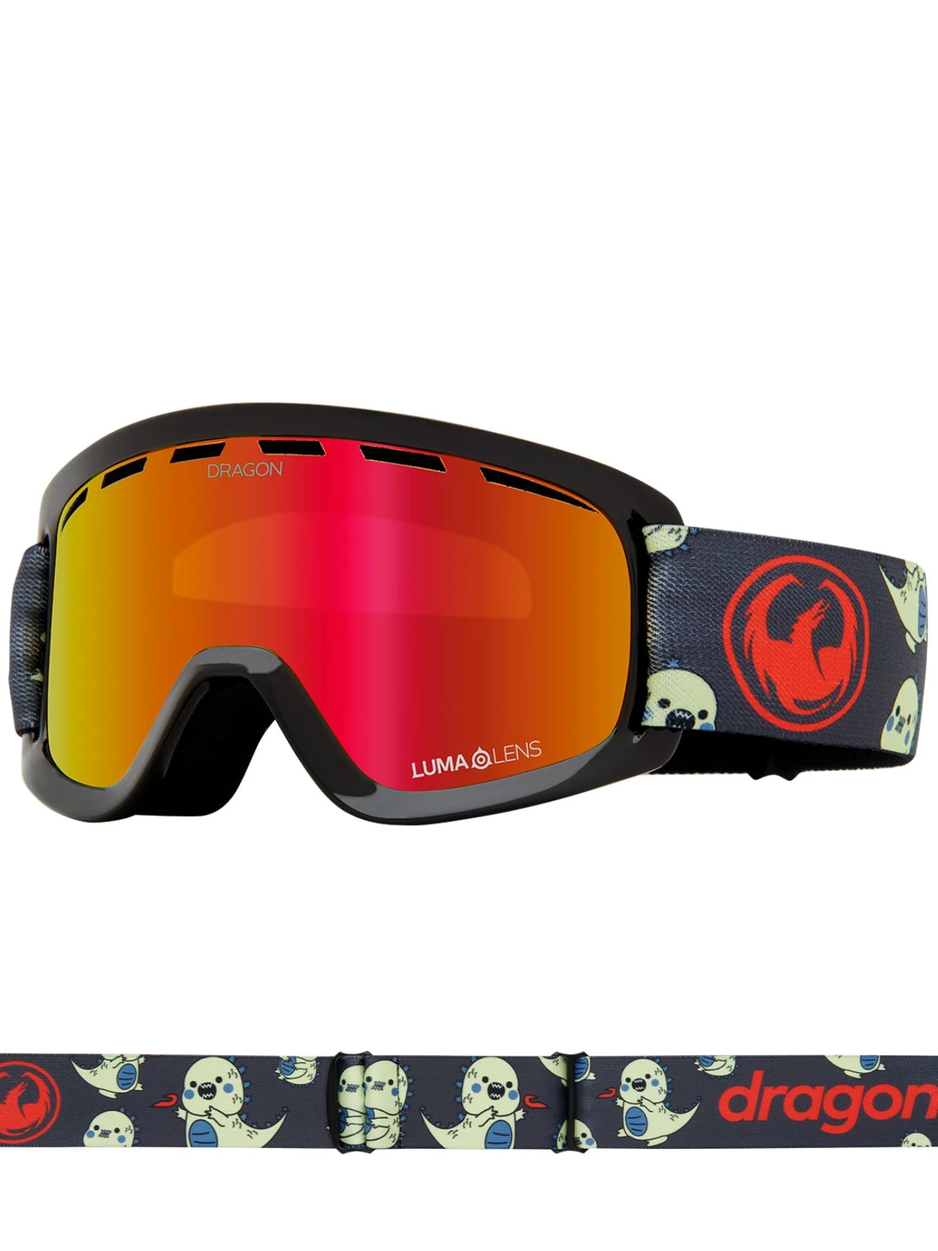 Gafas de ventisca Dragon LIL D - Lil Kaiju Lumalens Red Ionized Lens