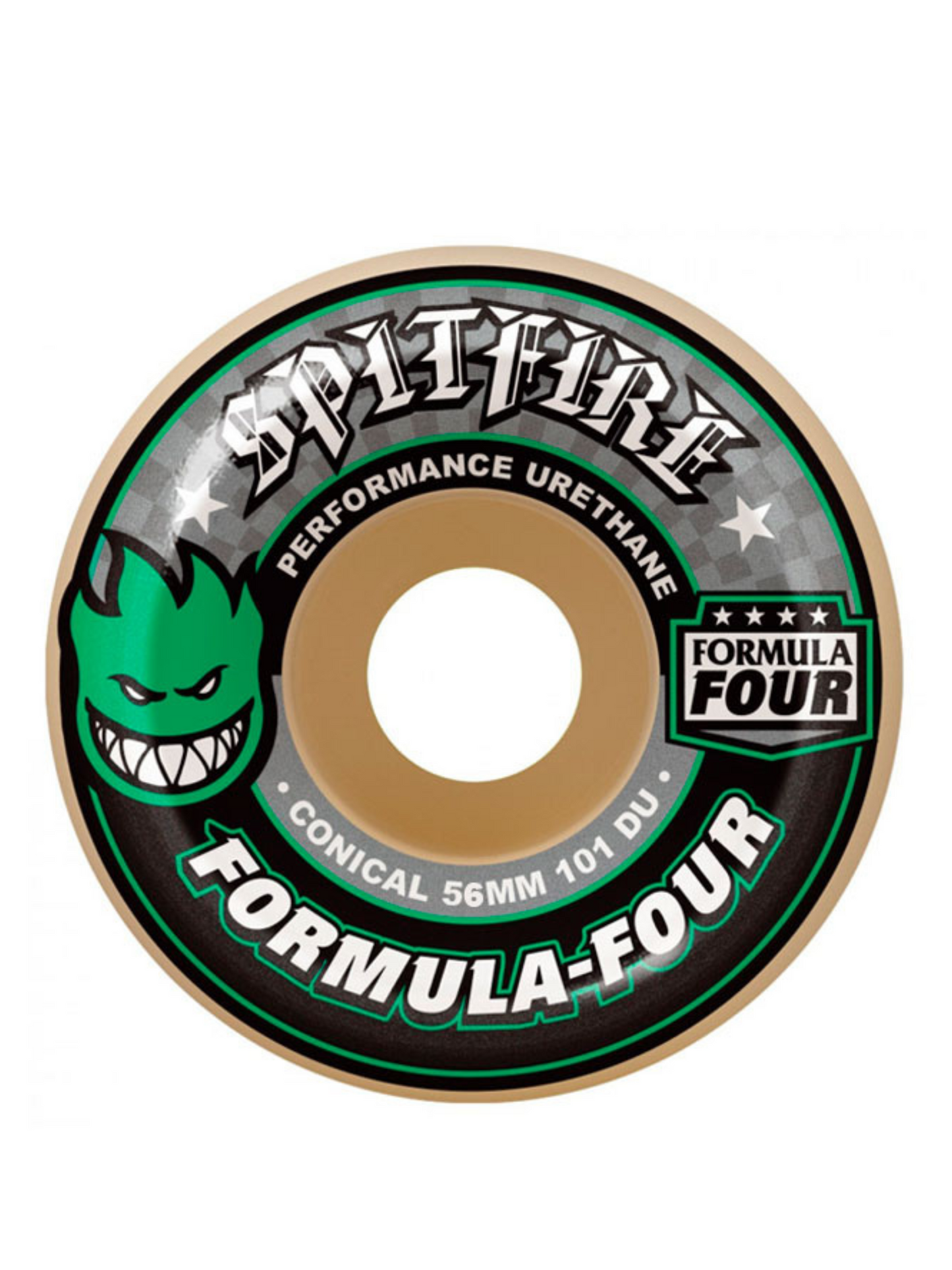 Ruedas de Skate Spitfire F4 Conical Green Print 101A - 56mm