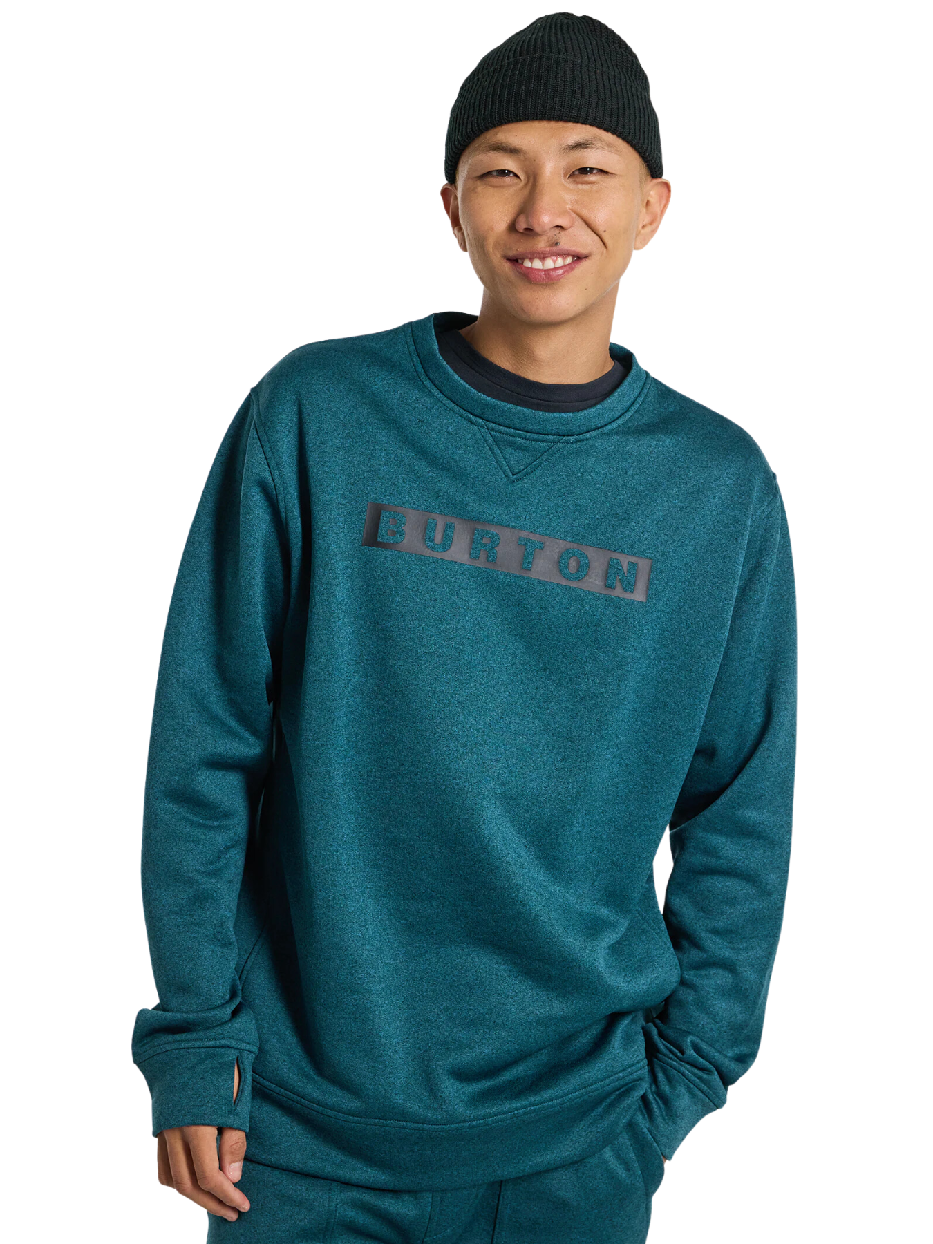 Sweat-shirt technique Burton Oak Crew - Deep Emerald Heather | Nouveaux produits | Produits les plus récents | produits les plus vendus | Produits les plus vendus | surfdevils.com