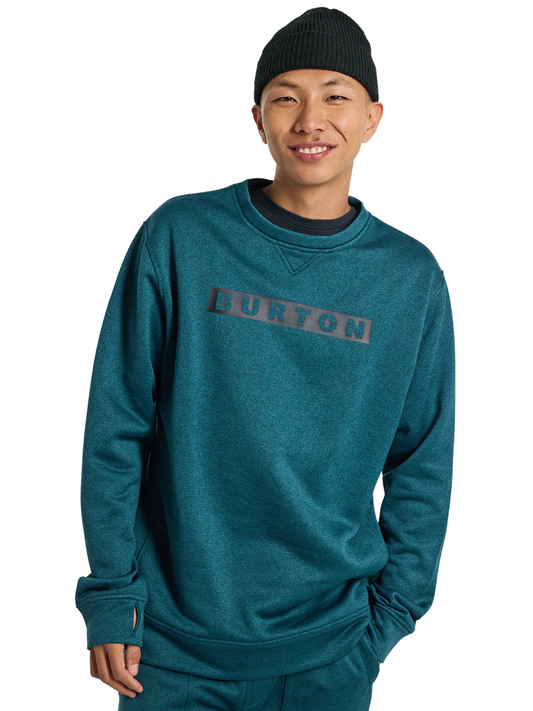 Best selling products | Burton Oak Crew Technical Sweatshirt - Deep Emerald Heather