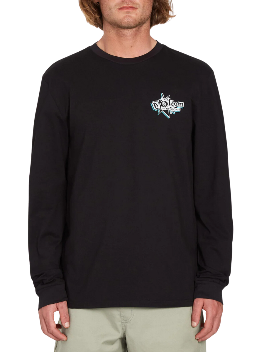 Camiseta de manga larga Volcom Entertainment LP - Black | Camisetas de hombre | Camisetas manga larga de hombre | Volcom Shop | surfdevils.com