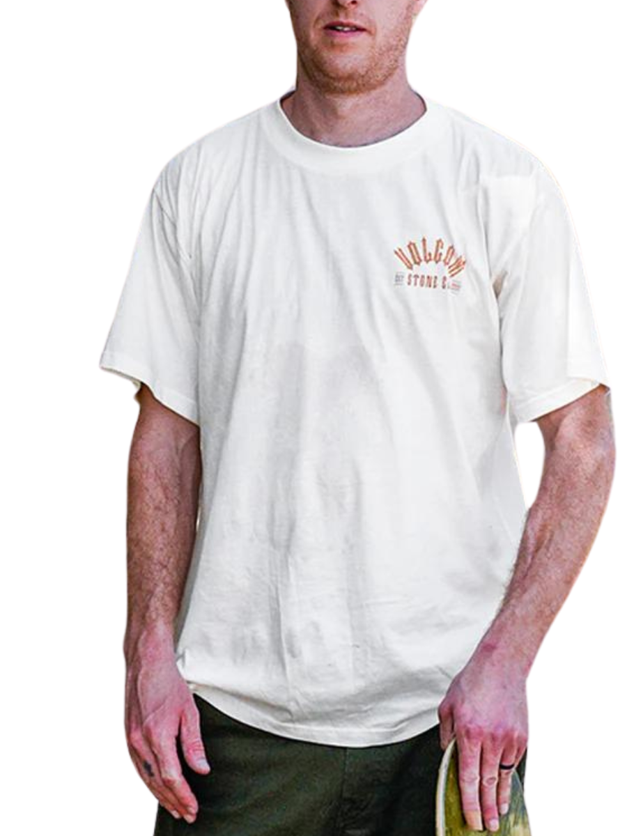 T-shirt Volcom Skate Vitals Grant Taylor SS 2 - Bianco sporco