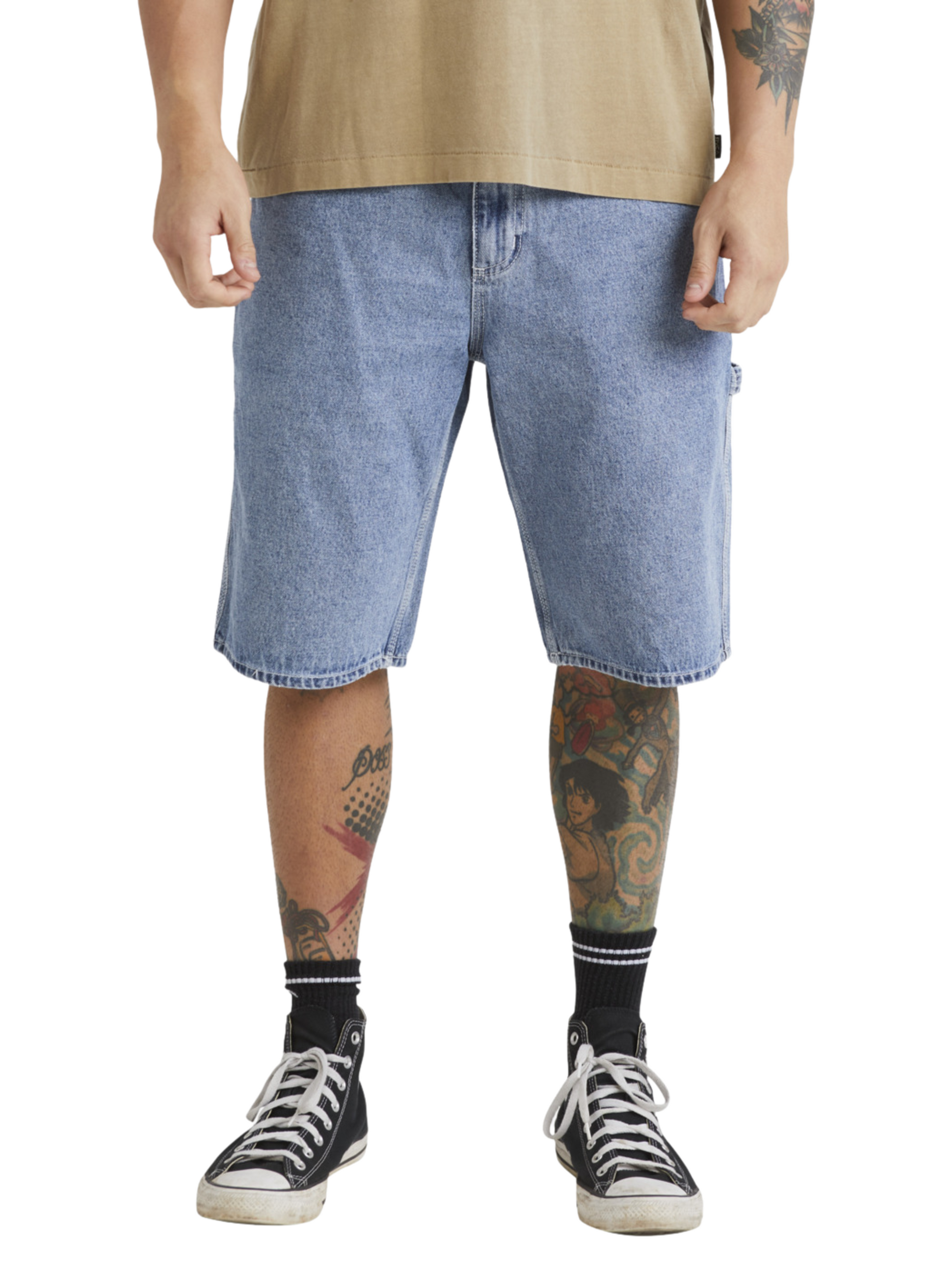 RVCA Americana Relaxed Fit Shorts Broken Blue Wash