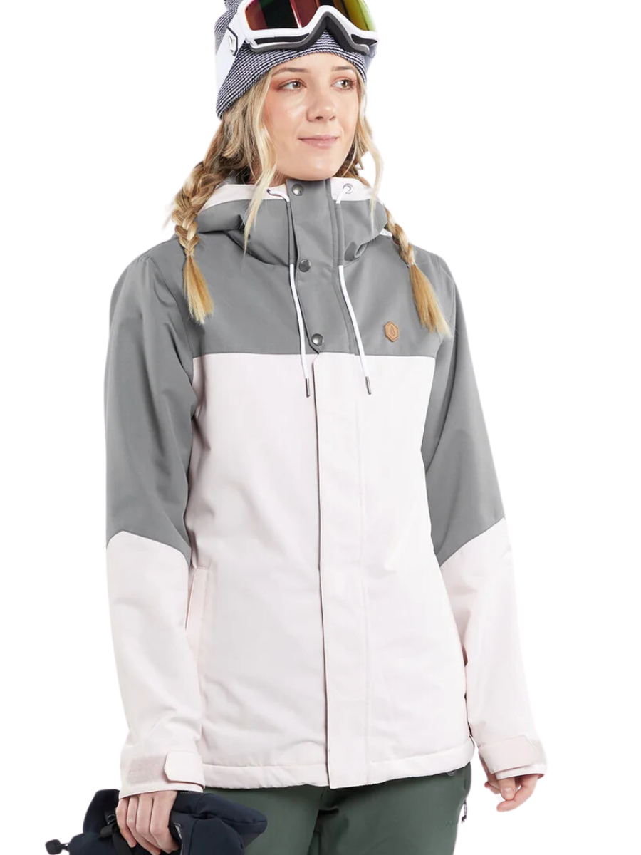 Giacca da snowboard da donna isolata Volcom Bolt - Calcite