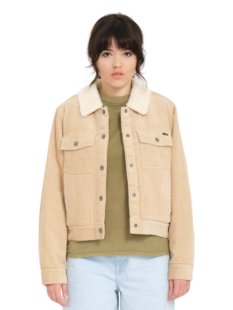 Volcom Radstone Women's Corduroy Jacket - Khaki | Best selling products | Collection_Zalando | Stock Steals | Volcom Shop | Women's jackets | surfdevils.com