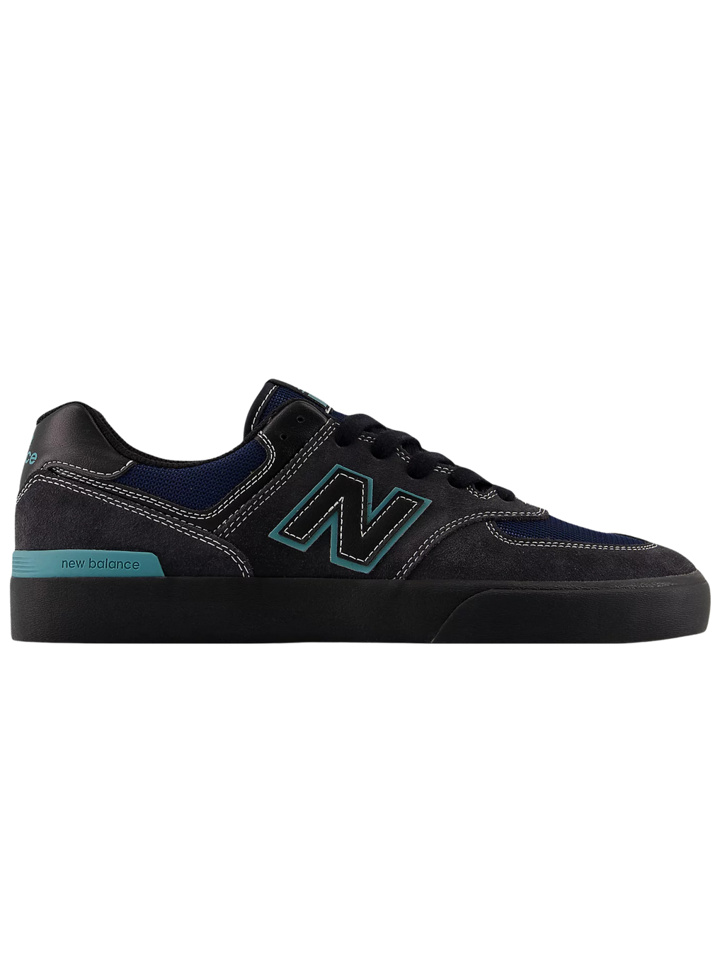 New Balance Numeric 574 Vulc | Faded Black with Faded Teal