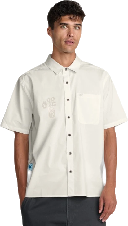 Rvca RVCA Alohana Camisa Manga Corta Beige Hombre camisas hombre | Beige