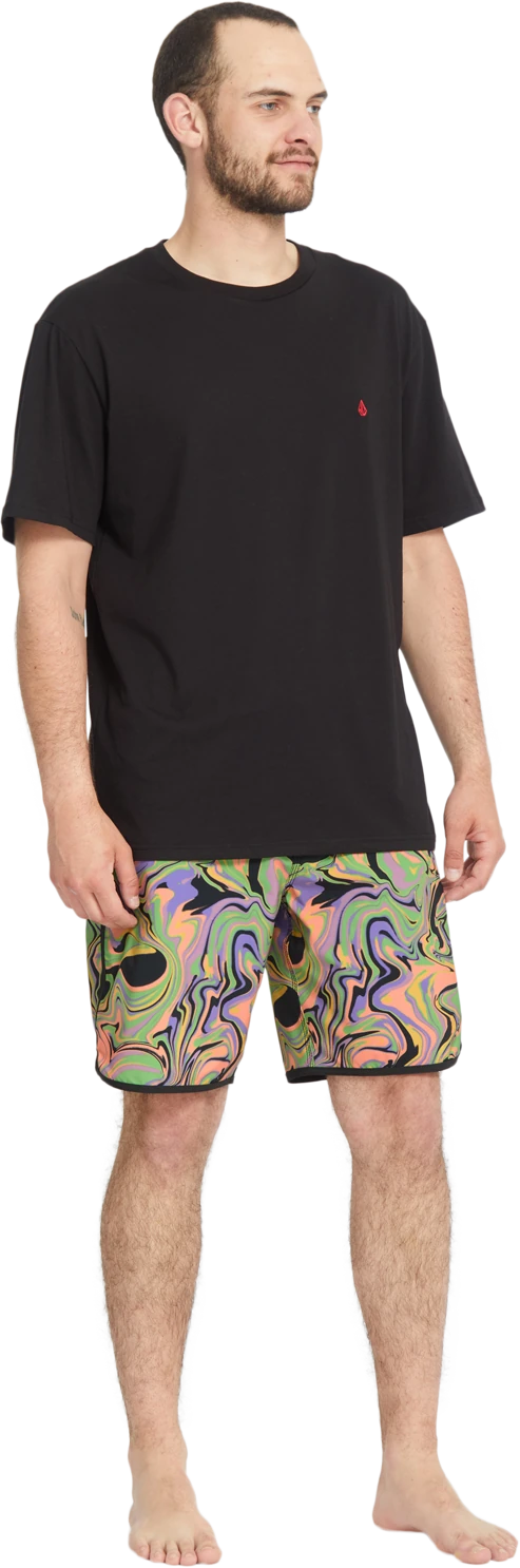 Volcom Infuse Scallop Mod 19 boardshort hombre detail 4 | Steel Purple