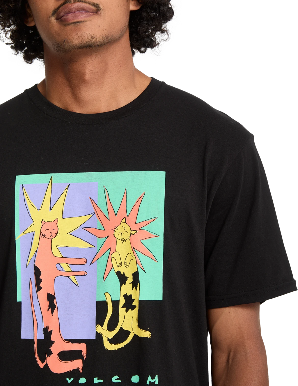 Volcom Longo Cats camiseta manga corta hombre detail 2 | Black