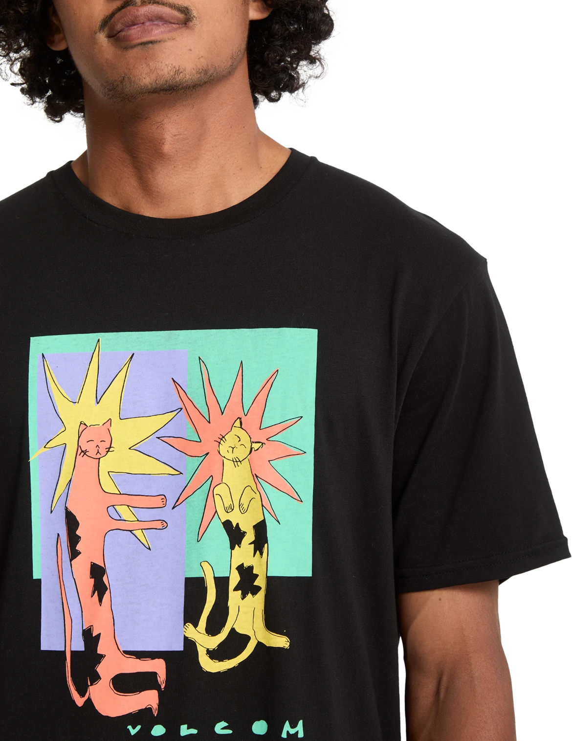 Volcom Longo Cats camiseta manga corta hombre detail 2 | Black