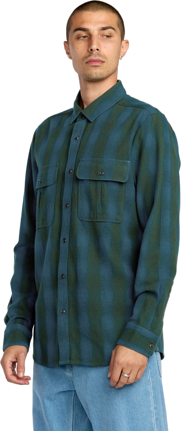 Volcom Shadowstone Flannel Shirt camisa manga larga hombre detail 2 | Scarab