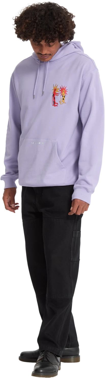 Volcom Longo Cats sudadera con capucha hombre detail 8 | Purple Ash