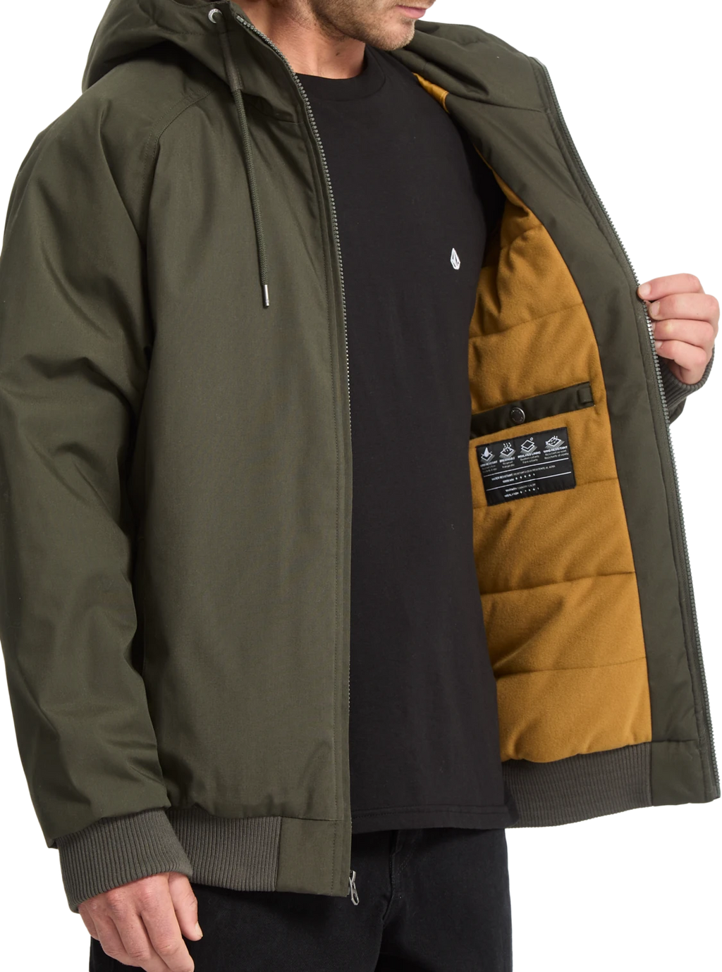 Volcom HERNAN 10K JACKET chaquetas y abrigos hombre detail 3 | Rinsed Black