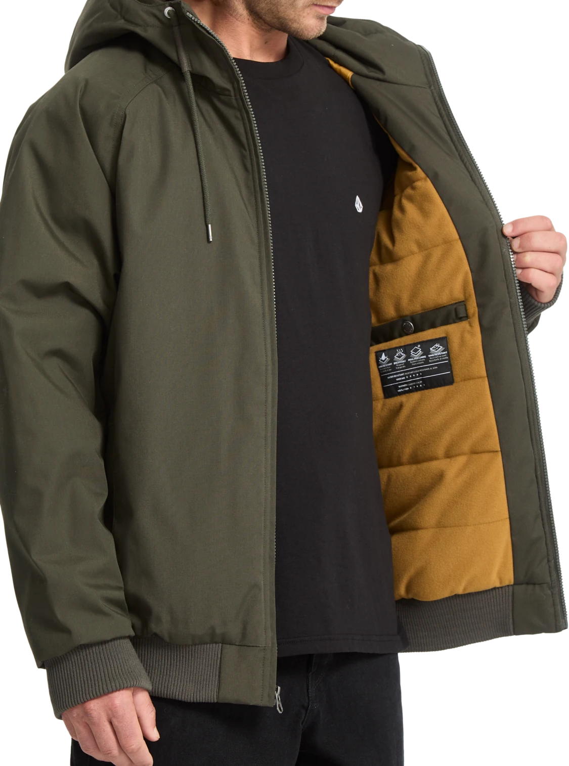 Volcom HERNAN 10K JACKET chaquetas y abrigos hombre detail 3 | Rinsed Black
